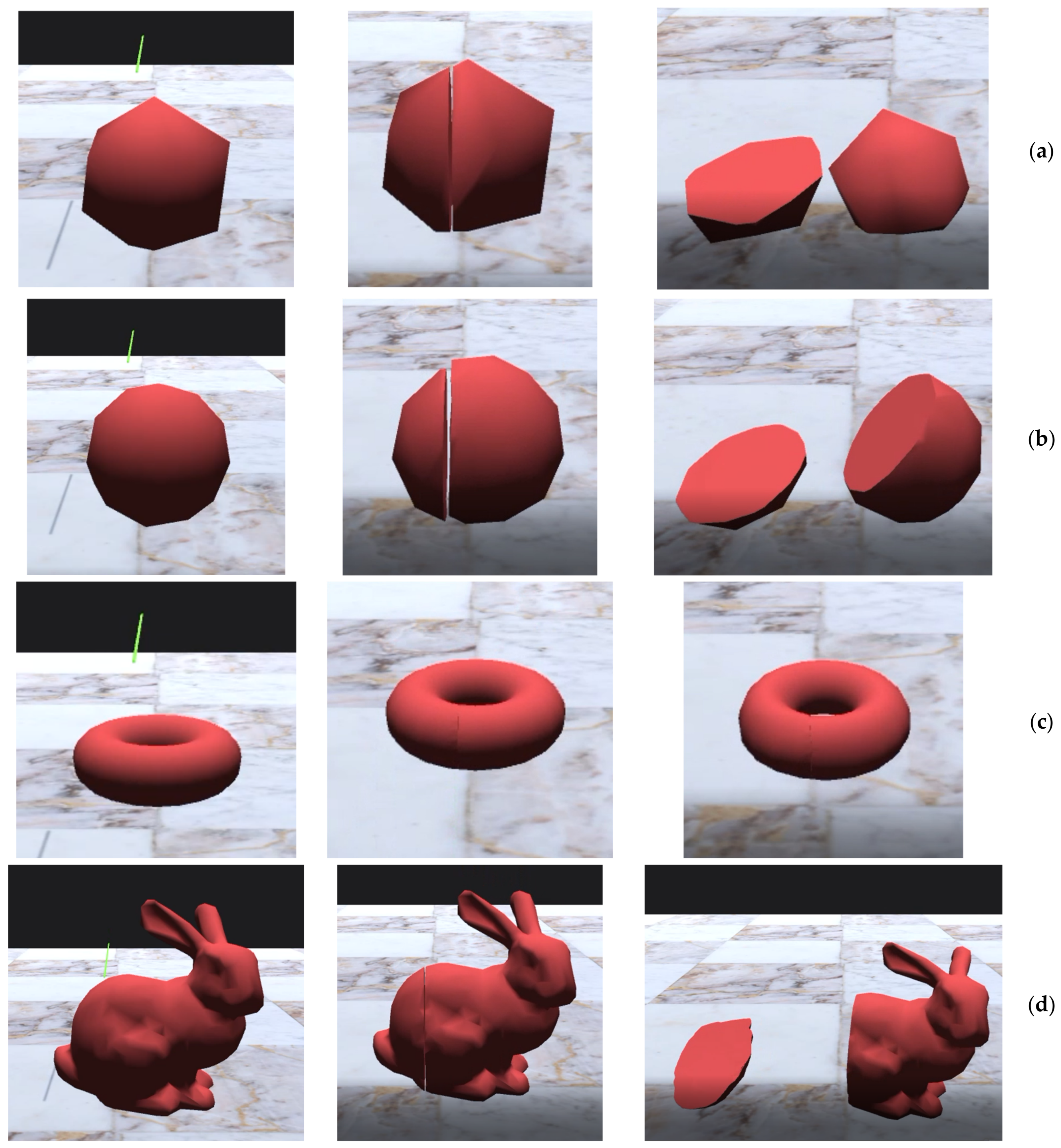 Hybrid CPU–GPU Cutting Simulation Using Position-Based Dynamics and Internal Shape-Preserving Constraints in Unity 3D